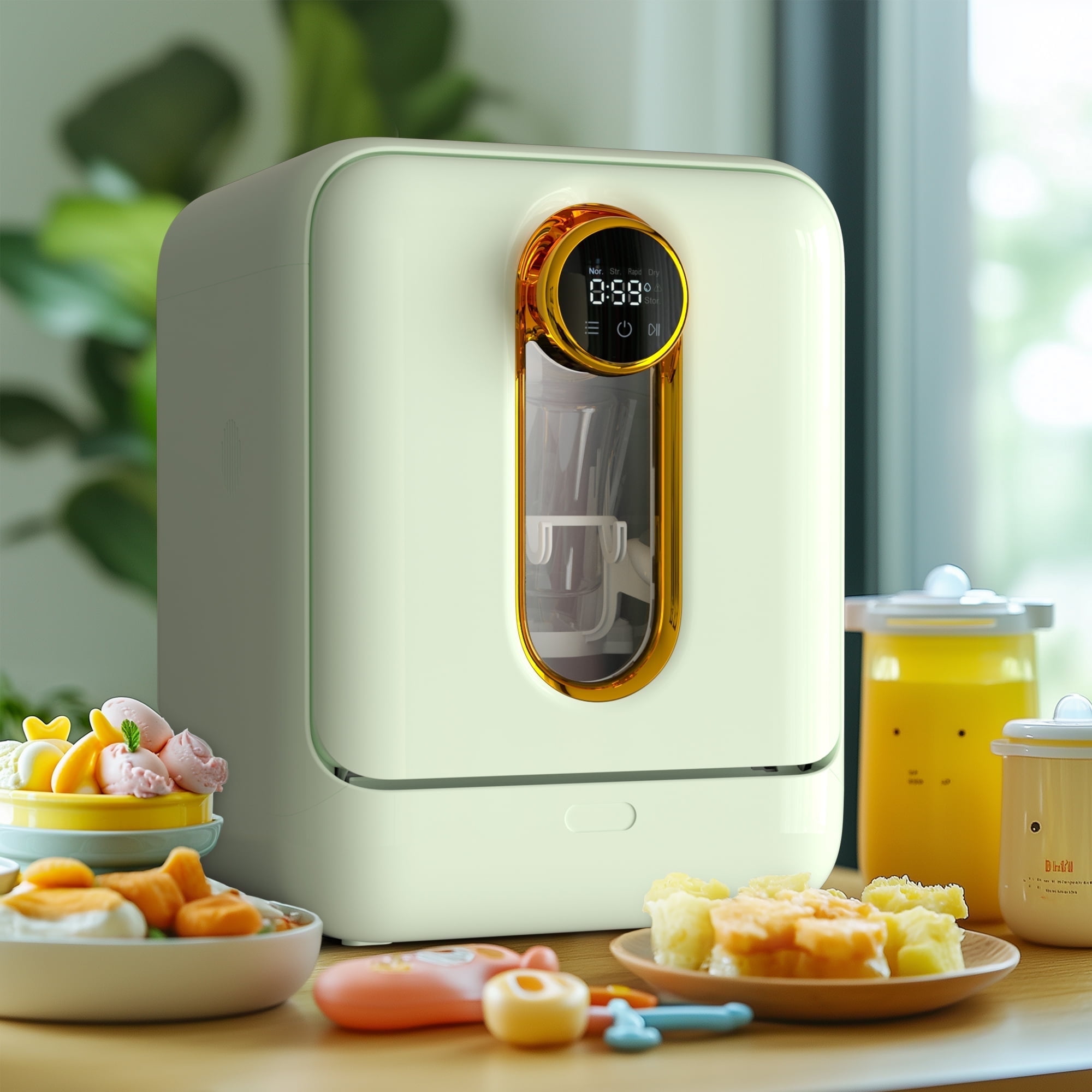 ADVWIN 4-in-1 Baby Bottle Sterilizer Washer & Dryer with 3.2L Tank for Bottles, Pump Parts