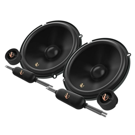 ADW Bundle 2 Way Car Audio Component Speakers, Black, 2 Pack