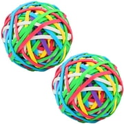 ADXCO 2 Pack Coloured Rubber Bands, Elastic Stretchable Band Ball Document Organizing for Office, Home, Total 300 Pieces