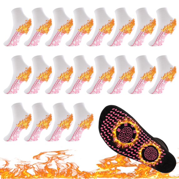 ADruer 10Pairs Tourmaline Thermal Circulation Magnetic Self-heating Shaping Socks,Foot Massage Slimming Health Sock for Men Women