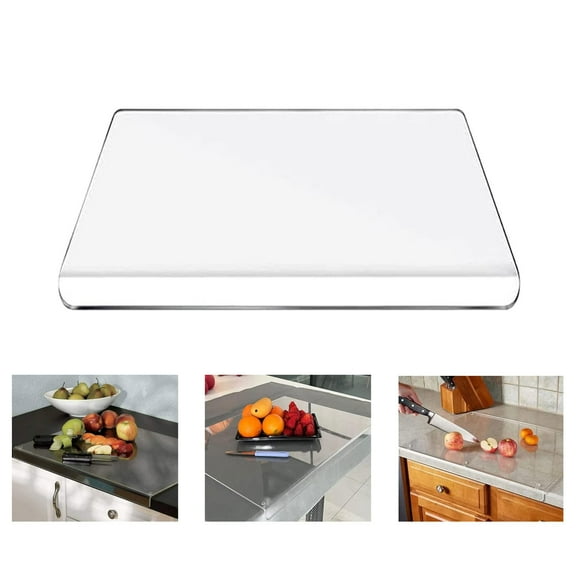 ADruer Acrylic Cutting Boards for Kitchen Counter, 18 x 16 Inch Clear Cutting Board for Countertop with Lip, Non Slip Cutting Board Countertop Protector for Home Restaurant (18"x16")