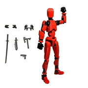 ADruer Action Figures Stick Robot Action Figure 3D Printed Robo Multi-Jointed Movable, Action Figure Articulated for Collectors Desktop Decorations Game Lovers Gifts Assembled-C