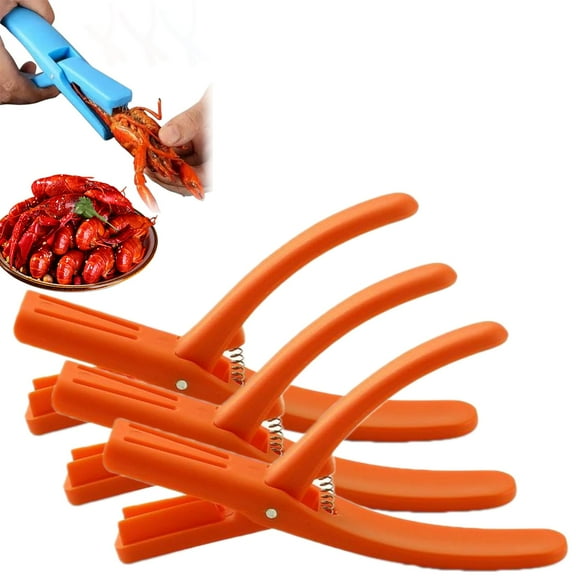 ADruer Crawfish Peeler, Crawfish Shucker, Crawfish Sheller Tool for Peeling Cooked Shrimp Tails, Crawfish Sheller Seafood Tool for Household Restaurant (3, Orange)