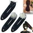thumbnail image 1 of ADruer Hand Embroidered Flower Deft Bun, Moños De Pelo Para Mujer, Deft Bun Hair Twister, Hair Clip Ball, Hair Bun Roller Flower, Sheer Fabric Hair Accessories (3, 1#2#3), 1 of 7