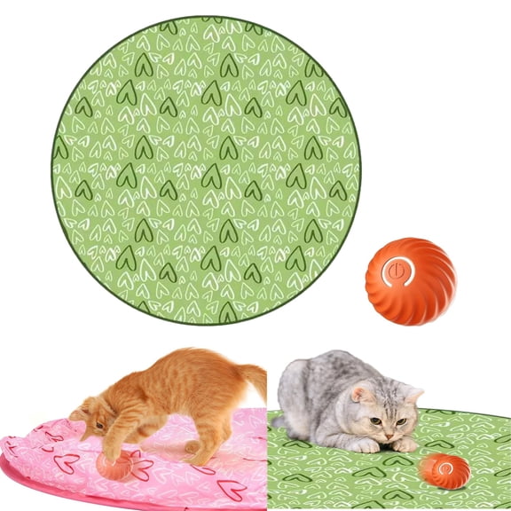 ADruer Interactive Cat Toys Ball Fast Rolling in Pouch, Motion Activate Simulated Interactive Hunting Moving Cat Toy for Bored Indoor Adult Cats (C)