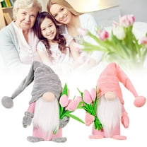 ADruer Mother's Day Gnome Plush Decorations Gifts, Handmade Spring Gnomes with Tulips Flowers Mother's Day Decorations, Wife Grandmother MOM Home Tabletop Elf Gnomes Decor Ornaments (Mother's Day)