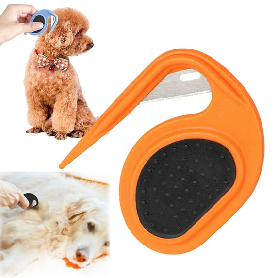 ADruer Pet Knotting Comb, De Knotting Comb for Dog Cat Pet Grooming Brush, Pet Dematting Comb Knotting Combs Hair Removal Brush For Removing Tangled and Loose Hair (Orange)