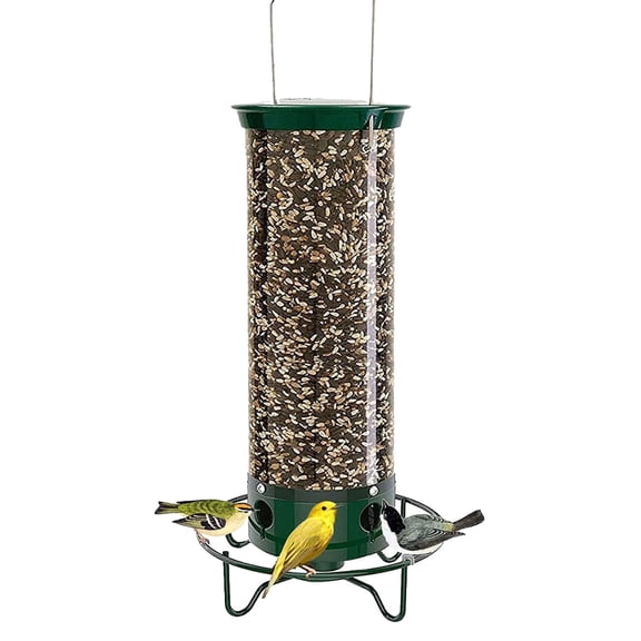 ADruer Squirrel Proof 4-Perch Bird Feeder with Spinner, 5Lb