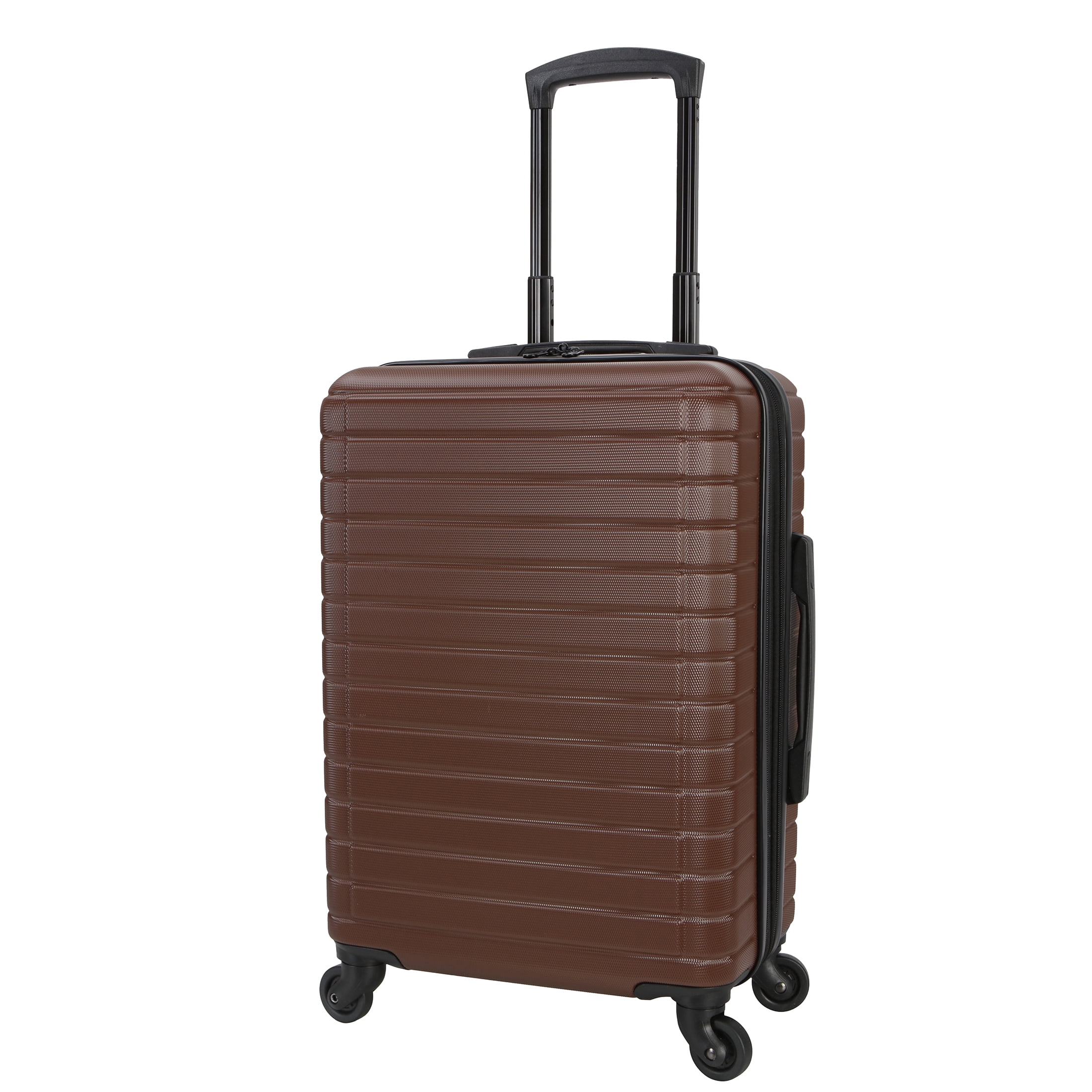 Protégé Brown Vacationer 20-inch Carry-on Expandable Hardside Luggage With 360-Spinner Wheels and Divider Pockets