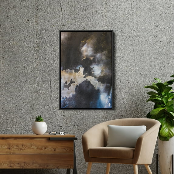 AE Abstract Wall Art | Contemporary Wall Art (12X18 inch) | Framed Canvas Wall Art For Living Room, Bedroom, Bathroom & Kitchen | UL & FSC Certified INK & Material | Made in the USA