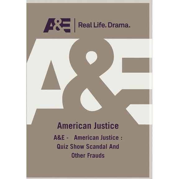 American Justice Quiz Show Scandal & Other Frauds (DVD), A&E, Documentary