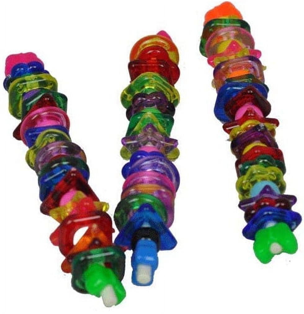 AE Cage Company Happy Beaks Acrylic Things and Lolly Pop Foot Toy [Bird Interactive Toys, Bird Supplies] 18 count (6 x 3 ct)