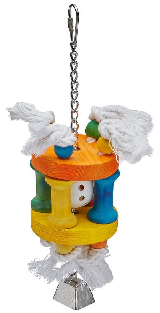 AE Cage Company Happy Beaks Ball in Solitude Assorted Bird Toy [Bird Toys, Bird Supplies] 4 count (4 x 1 ct)
