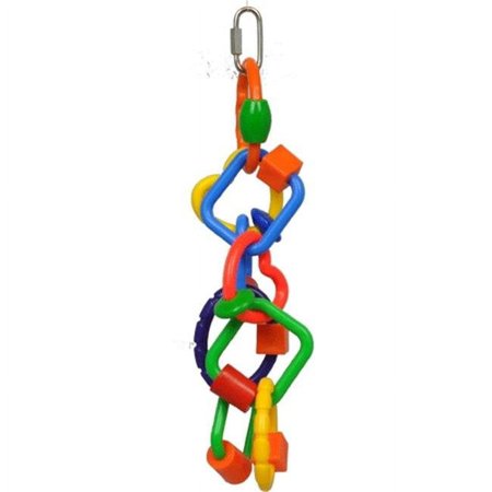 AE Cage Company Happy Beaks Plastic Rings and Blocks Bird Toy