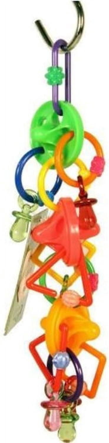 AE Cage Company Happy Beaks Spinners and Pacifiers [Bird Chew Toys, Bird Interactive Toys, Bird Supplies] 6 count