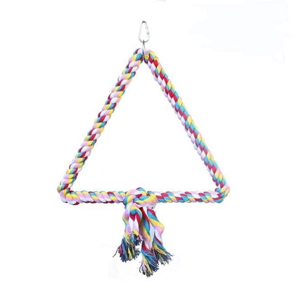 AE Cage Company Happy Beaks Triangle Cotton Rope Swing for Birds