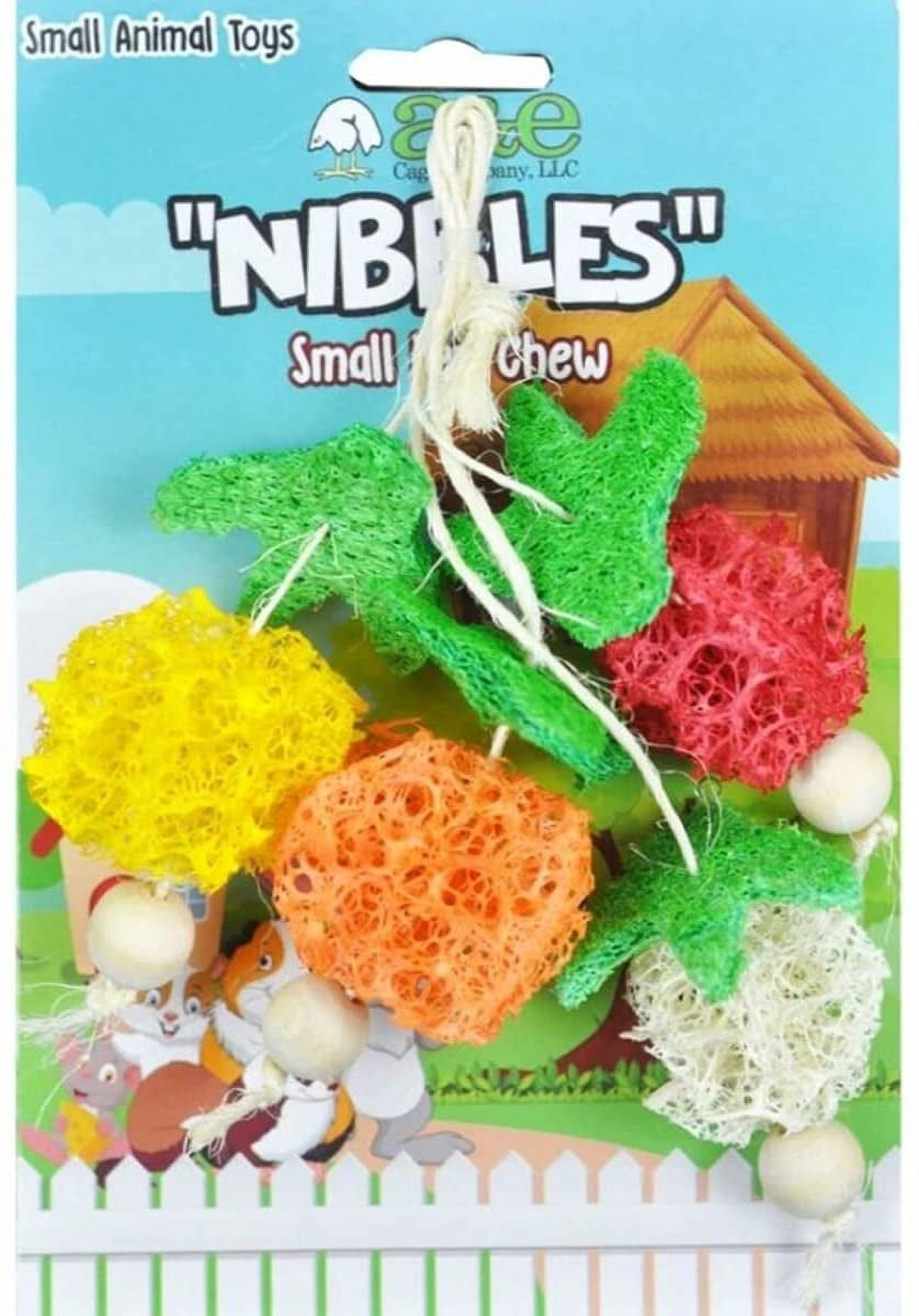 AE Cage Company Nibbles Fruit Bunch Loofah Chew Toy [Small Pet Chew Toys, Small Pet Supplies] 9 count (9 x 1 ct)