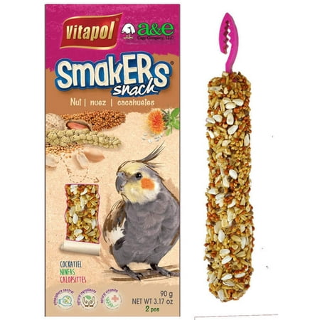 A&E Cage Company Smakers Cockatiel Nut Treat Sticks