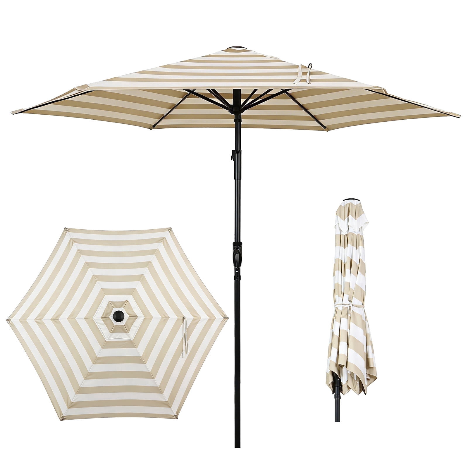 AE Outdoor 9FT Patio Umbrella Outdoor Table Umbrella with Easy Angle Adjustment & Crank Lift – Water Repellent & UV Protection Fade Resistant Canopy – Heavy Duty 6 Ribs for Wind Resistance