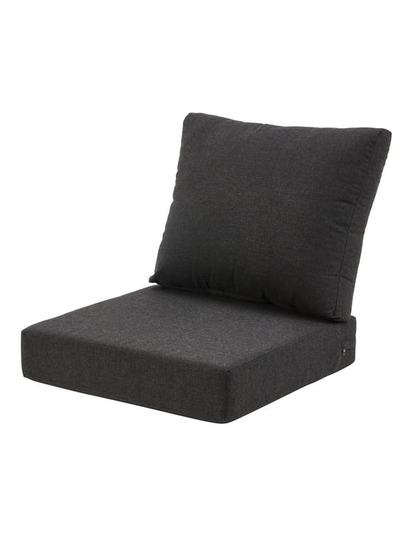 AE Outdoor Premium Sunbrella Deep Seat Replacement Cushion Set Spectrum Carbon