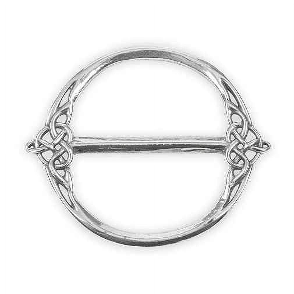 AE Williams Celtic Warrior Scarf Ring Symbolic Elegance in Lustrous Pewter Durable Rust and Tarnish Resistance  Elegant Scarf Accent Versatile Accessory Family Heirloom Unique Gift  3" x 3" x 1"