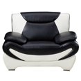 thumbnail image 1 of AE209 Black and White Color With Faux Leather Chair, 1 of 3