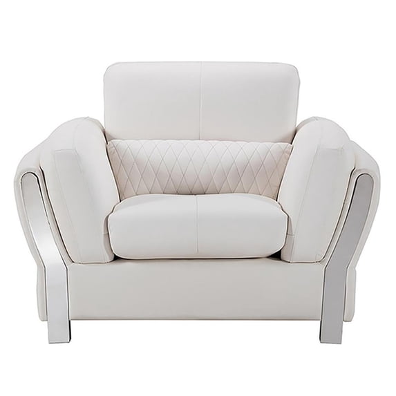 AE690 White Color With Microfiber Leather Chair