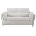 thumbnail image 1 of AE690 White Color With Microfiber Leather Loveseat, 1 of 3