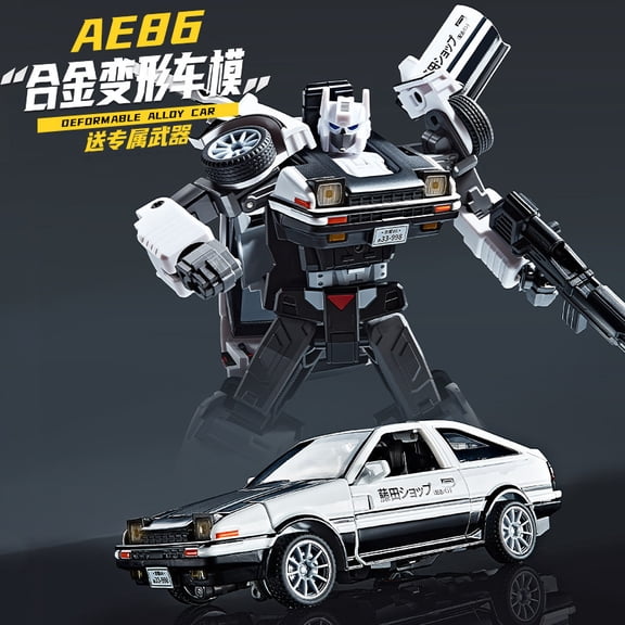 AE86 Defromed Alloy Car Model Robot 19.5cm Action Figure Initial Drift Tofu Cart Toys