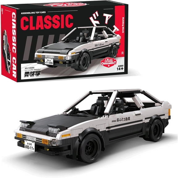 AE86 GT Model Car Kit, Building Set for Adults, 1:16 Scale Collectible Race Car Set with Realistic Features, Gift for Birthdays, Home or Office Dcor (1491 PCS