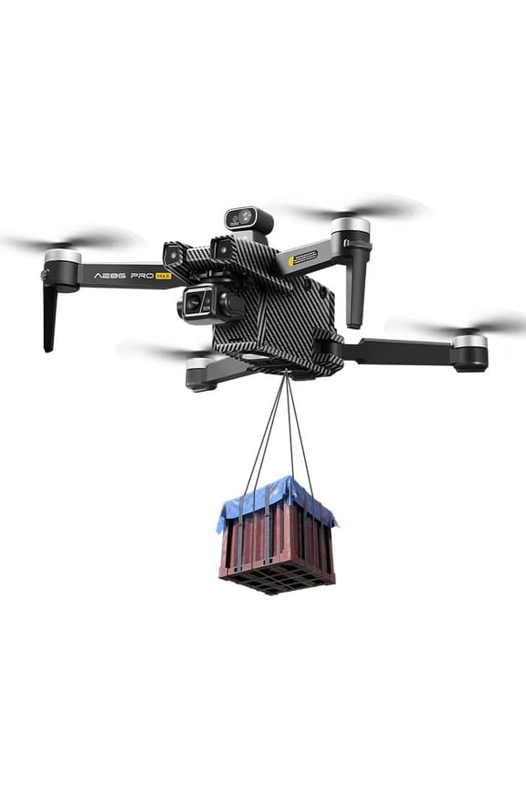 AE86 Pro Max Screen Control Aerial Drone with Obstacle Avoidance, 48-Minute Flight Time, 3-Axis Stabilized Gimbal, Aerial Camera, Black/Grey