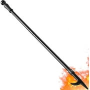 AEASKIEY Fire Pit Poker, Campfire Accessories for Fireplace, Heavy Duty Fire Pit Poker Stick 30 inch, Rust-Resistant Black