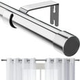 thumbnail image 1 of AEASKIEY Silver Curtain Rods for Windows, 30-45 inch Adjustable Window Curtain Rod with Brackets for Living Room, Bedroom, Kitchen, Bathroom, 1 of 6