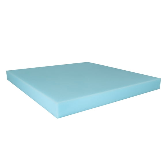 AEC Luxury Upholstery Foam - 2" Thick, 22" Wide, 22" long - HIGH DENSITY BLUE - Made in USA