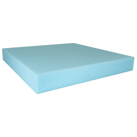 AEC Luxury Upholstery Foam - 3" Thick, 22" Wide, 22" long - HIGH DENSITY BLUE - Made in USA