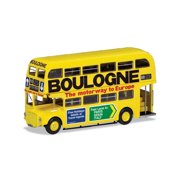 AEC Type RM - London Transport - 359 CLT (Route 88 Acton Green - 'Boulogne, The motorway to Europe') [1:76 scale in Yellow]