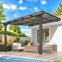 10ft x 10ft AECOJOY Wall-Mounted Hardtop Gazebo