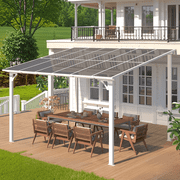 AECOJOY 10 x 12 Hardtop Gazebo Outdoor Aluminum Pergola  for Garden, Patio, Backyard- White