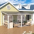 thumbnail image 1 of AECOJOY 10' x 16' Hardtop Gazebo Outdoor Aluminum Pergola ​For Garden, Patio, Backyard-​White, 1 of 10