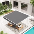 thumbnail image 1 of AECOJOY 10x8 ft. Free Standing Retractable Awning - Single Side Patio Awnings Manual Sun Shade - Dark Grey, 1 of 9