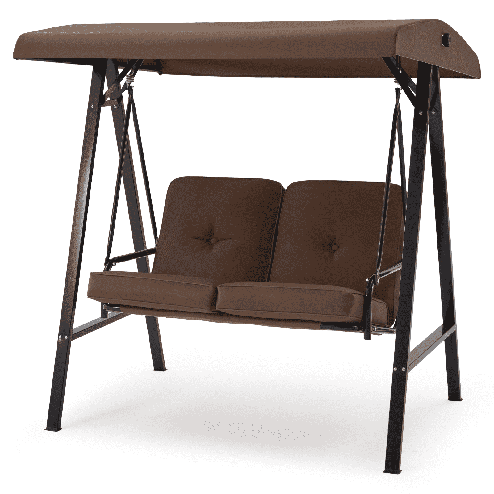 AECOJOY, Outdoor Patio Canopy Swing, 2 Persons, Brown - Walmart.com