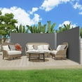 thumbnail image 1 of AECOJOY 236" x 63" Gray Polyester Outdoor Panel Privacy Screen, 1 of 5