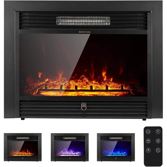 AECOJOY 28.5" x 21" Wall Mounted 1500W Electric Indoor Fireplace