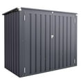 thumbnail image 1 of AECOJOY 46 Cu ft. Outdoor Horizontal Storage Shed Wastebasket Enclosure Container Metal Garbarge Shed in Gray, 1 of 8