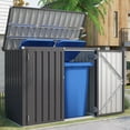 thumbnail image 1 of AECOJOY 46 Cu ft. Outdoor Trash Can Storage Shed Waterproof Horizontal Storage Cabinet in Dark Gray, 1 of 7