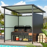 AECOJOY 6 x 6 Hardtop Gazebo Outdoor Pergola  For Garden, Patio, Backyard- Dark Gray