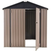 AECOJOY 6 x 6 Outdoor Storage Shed, Metal Shed with Lockable Doors, Utility and Tool Storage for Garden, Backyard, Patio, Outside use