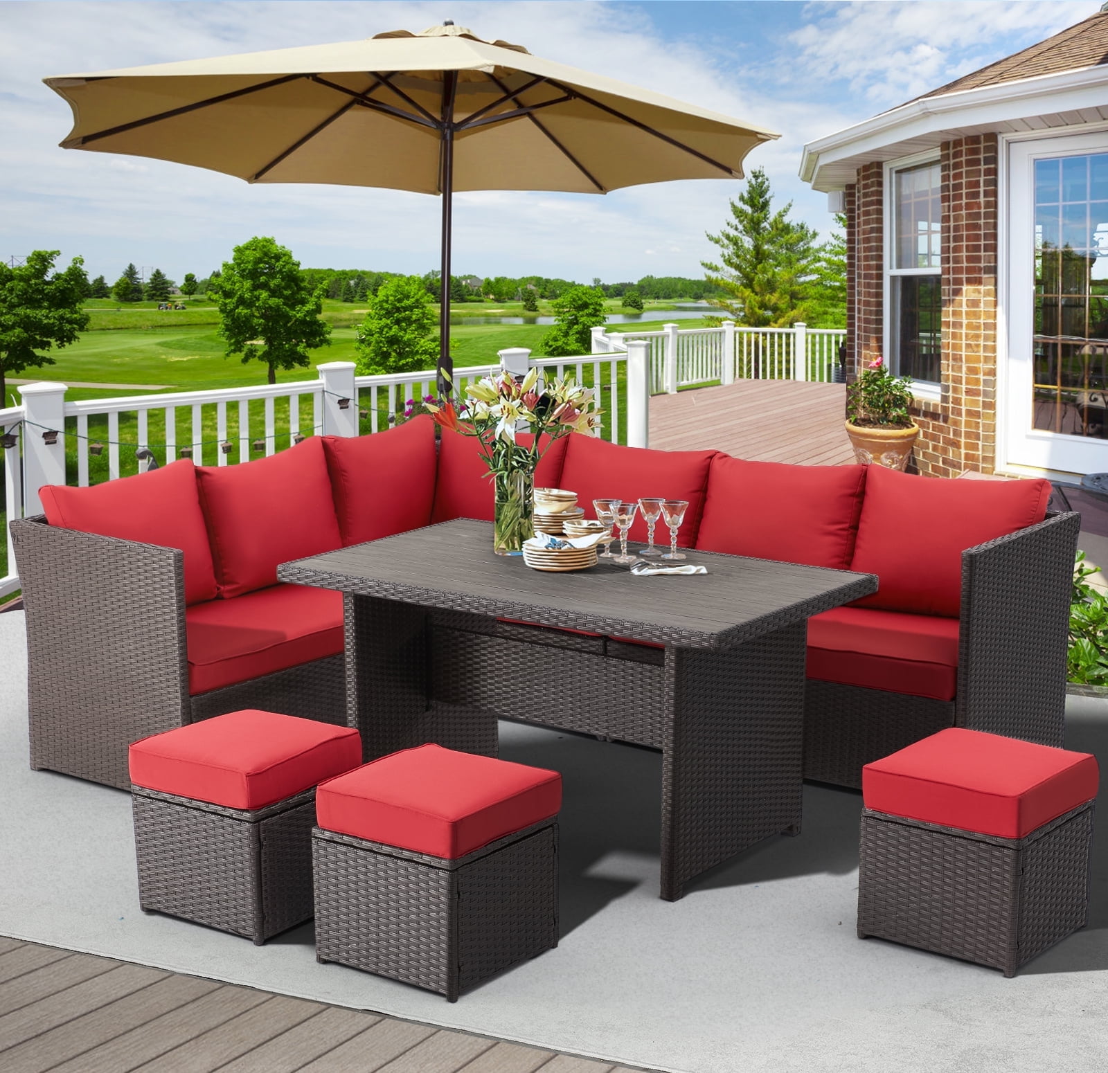 Outdoor Sectional With Dining Table And Umbrella: Ultimate Patio Comfort Guide 1 Outdoor Sectional With Dining Table And Umbrella: Ultimate Patio Comfort Guide