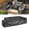 thumbnail image 1 of AECOJOY 7 Pieces Patio Furniture Set with Two Storage Boxes, Outdoor Rattan Conversation Set with Cover，All-Weather PE Wicker Sectional Sofa Outdoor Furniture for Garden, Backyard,  Grey Rattan&Grey, 1 of 7