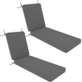thumbnail image 1 of AECOJOY 72" x 21" x 4" Patio Lounge Chair Cushions Set of 2, Outdoor Chaise Lounge Replacement with Removable Cover in Dark Gery, 1 of 8